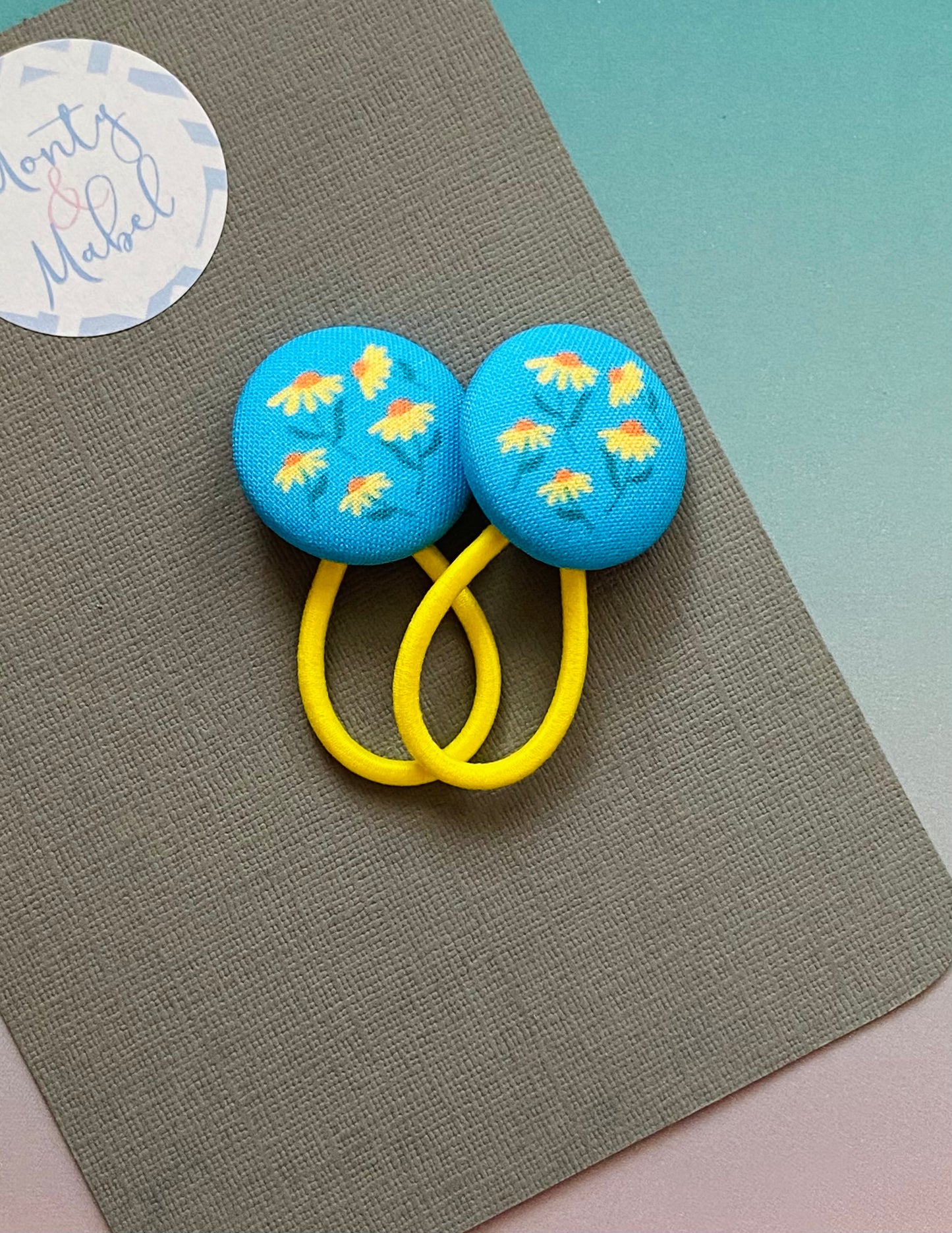 Yellow Flowers on Blue