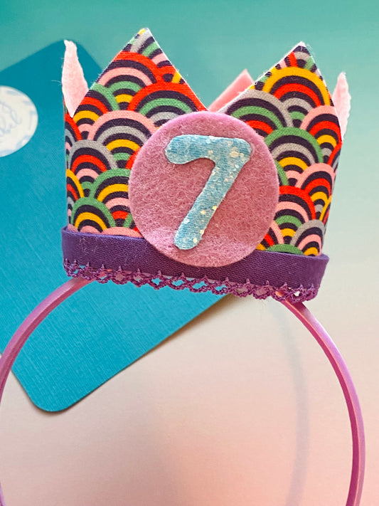 Sale: Age 7 Rainbow Crown on Headband