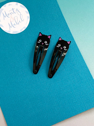 Sale: Black Cat Clips (Pair)