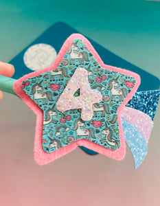 Sale: Age 4 Unicorn Star Rosette on Headband