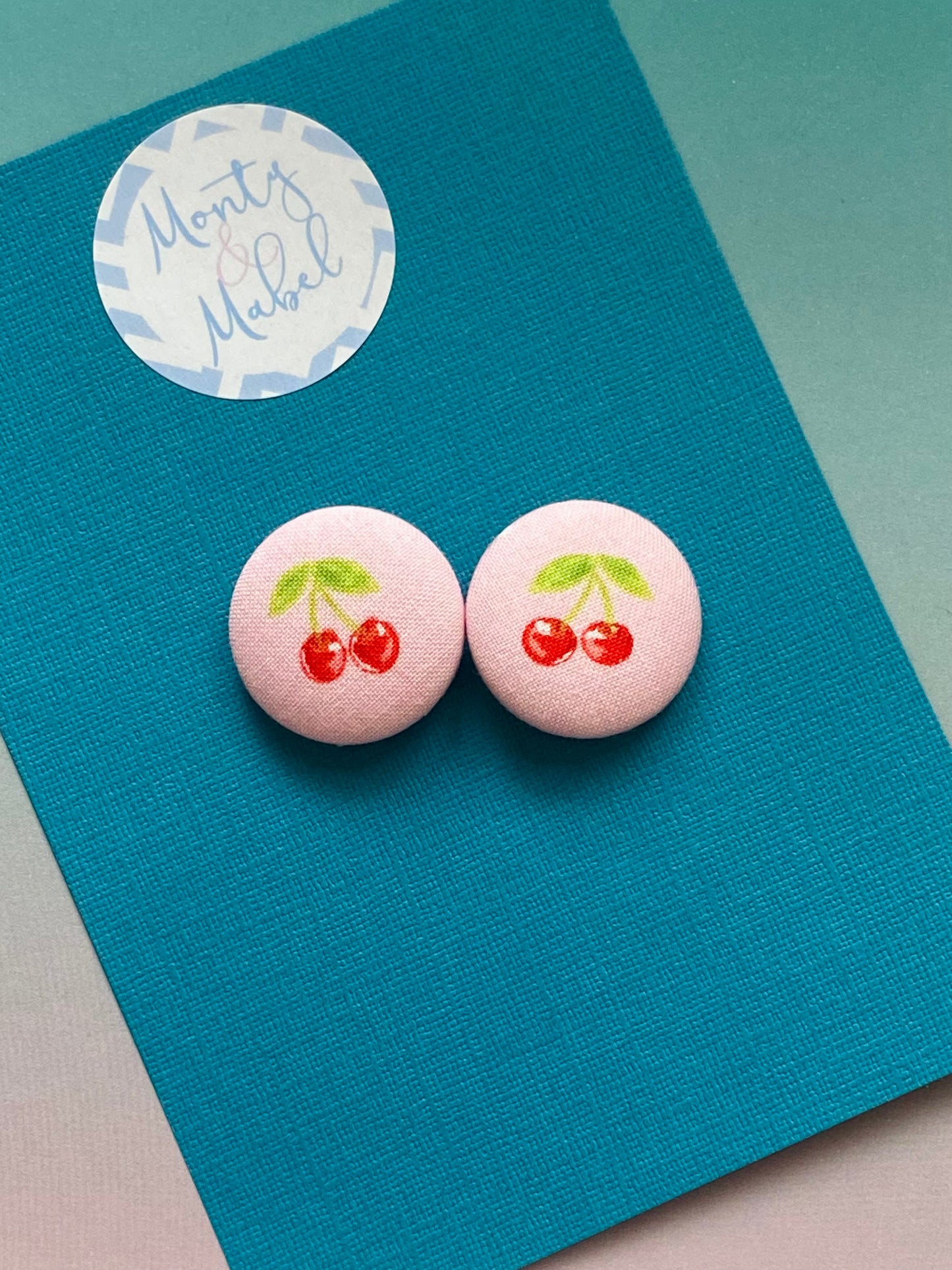 Sale: Pink Cherries Small Bobbles (Pair)