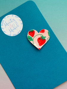 Sale: Boden Strawberry Heart Fringe Clip