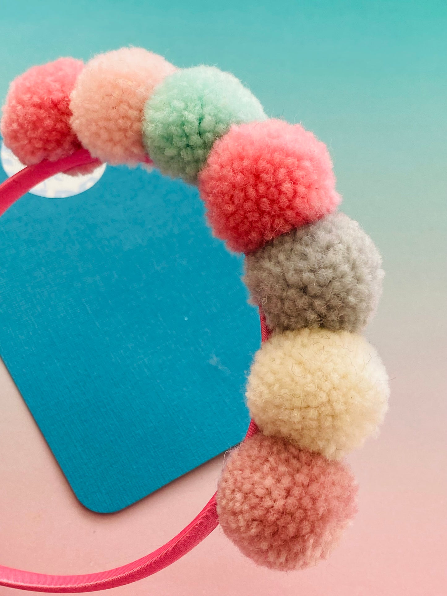 Sale: Pastel Mix Pom Pom Headband