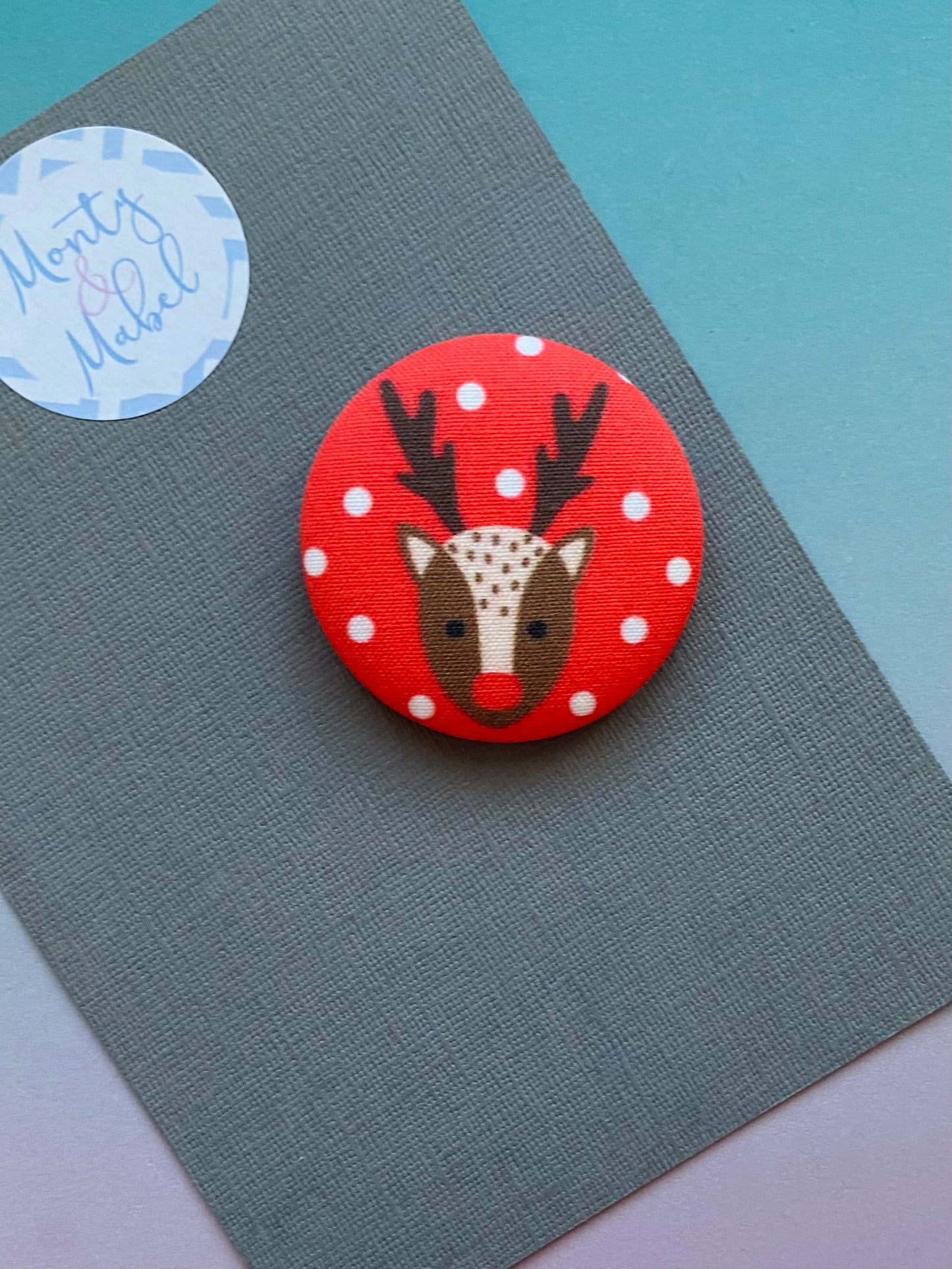 Sale: Polka Dot Reindeer Large Bobble (Single)