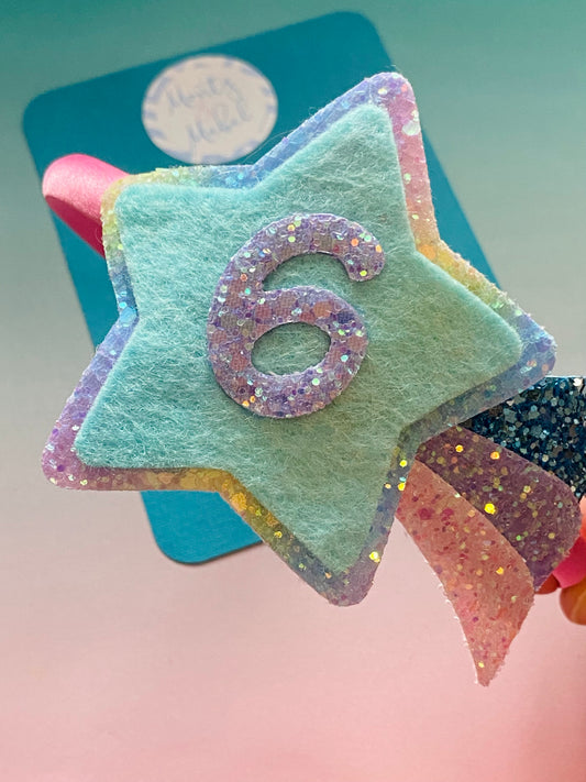 Sale: Age 6 Star Rosette on Headband