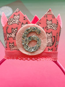 Sale: Age 6 Cat Crown on Headband