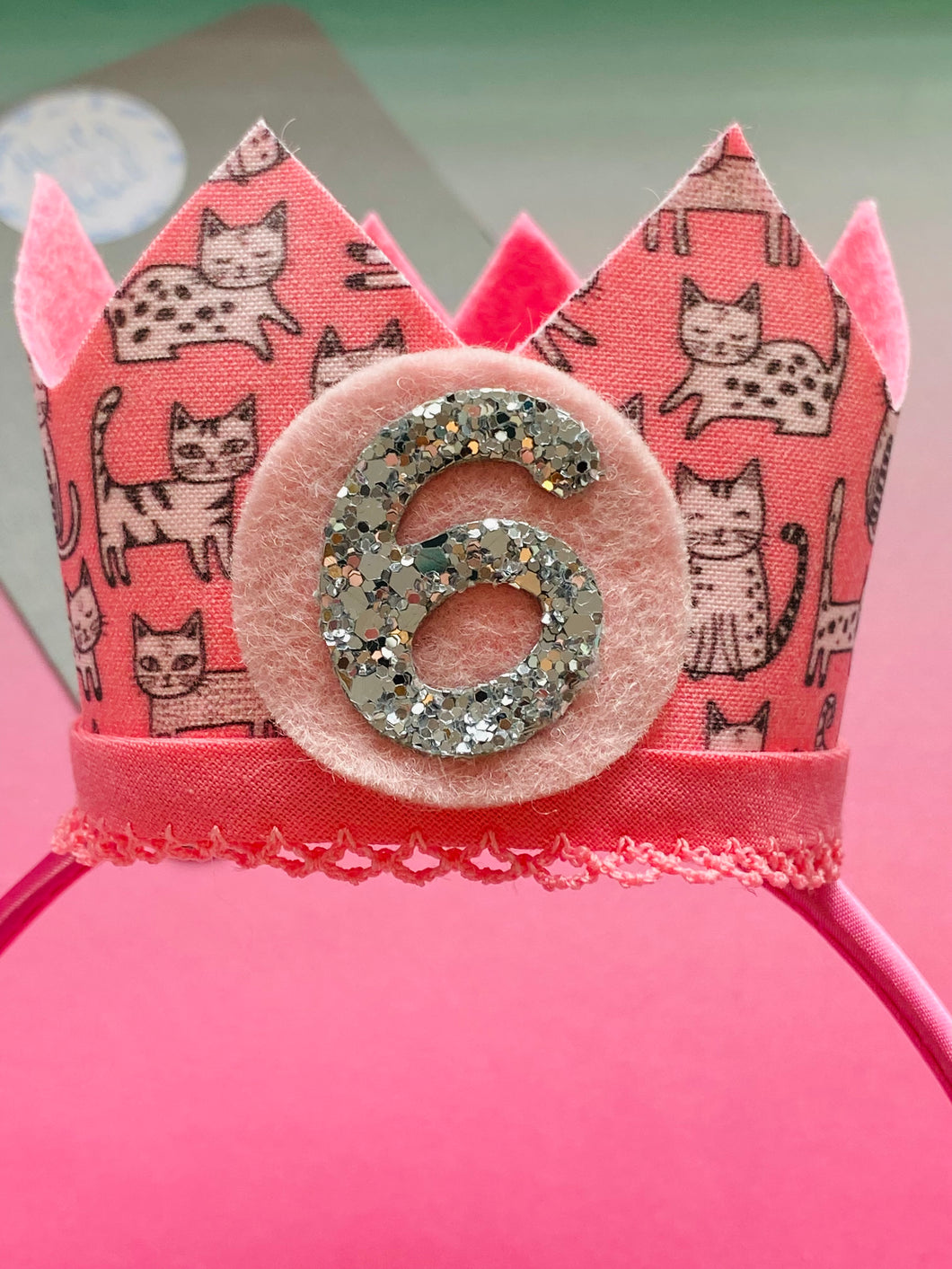 Sale: Age 6 Cat Crown on Headband