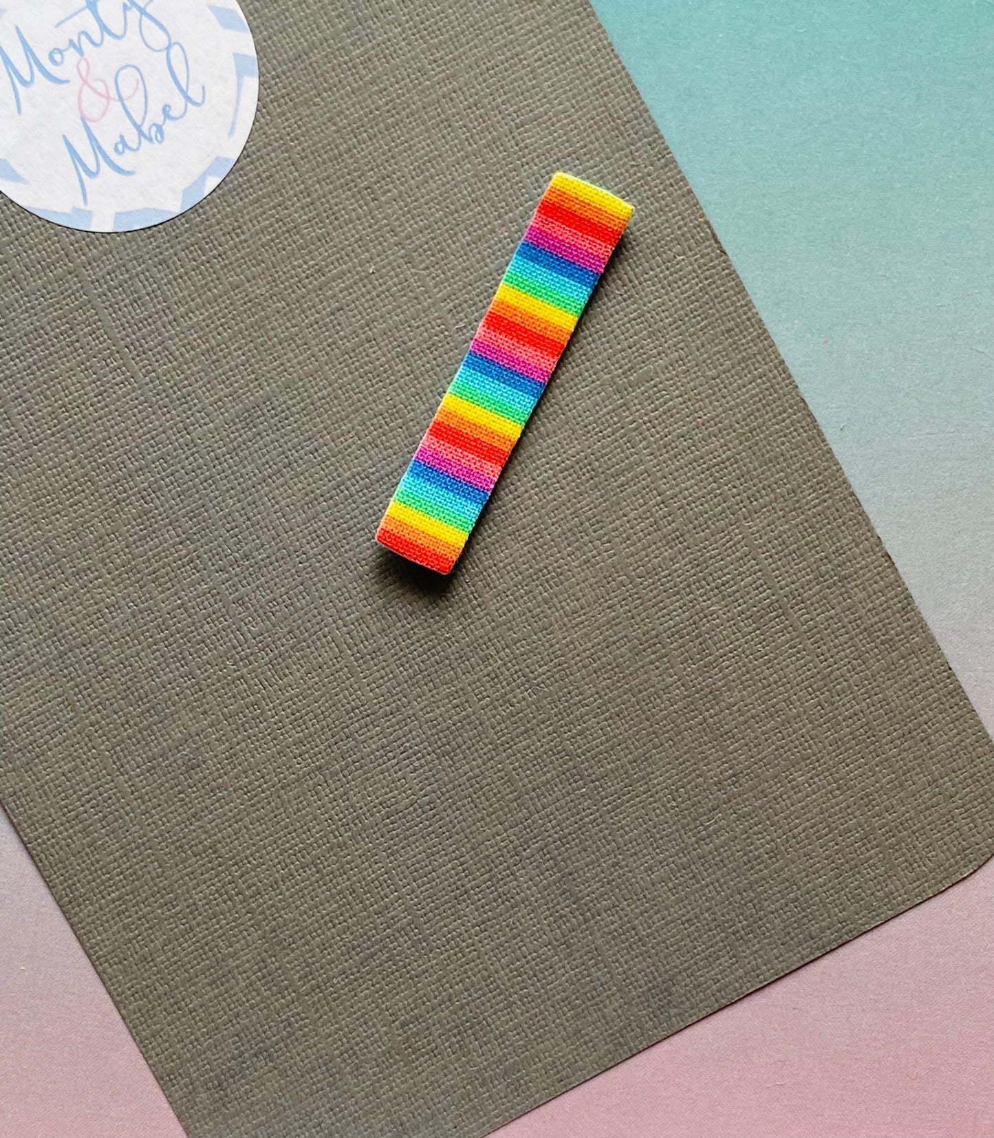 Sale: Rainbow Stripes Fringe Clip