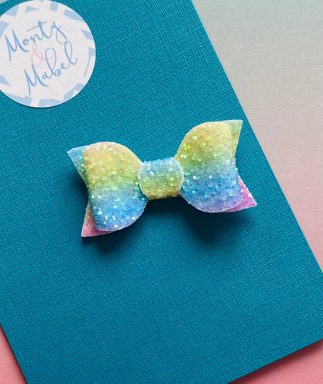 Sale: Rainbow Glitter Small Bow