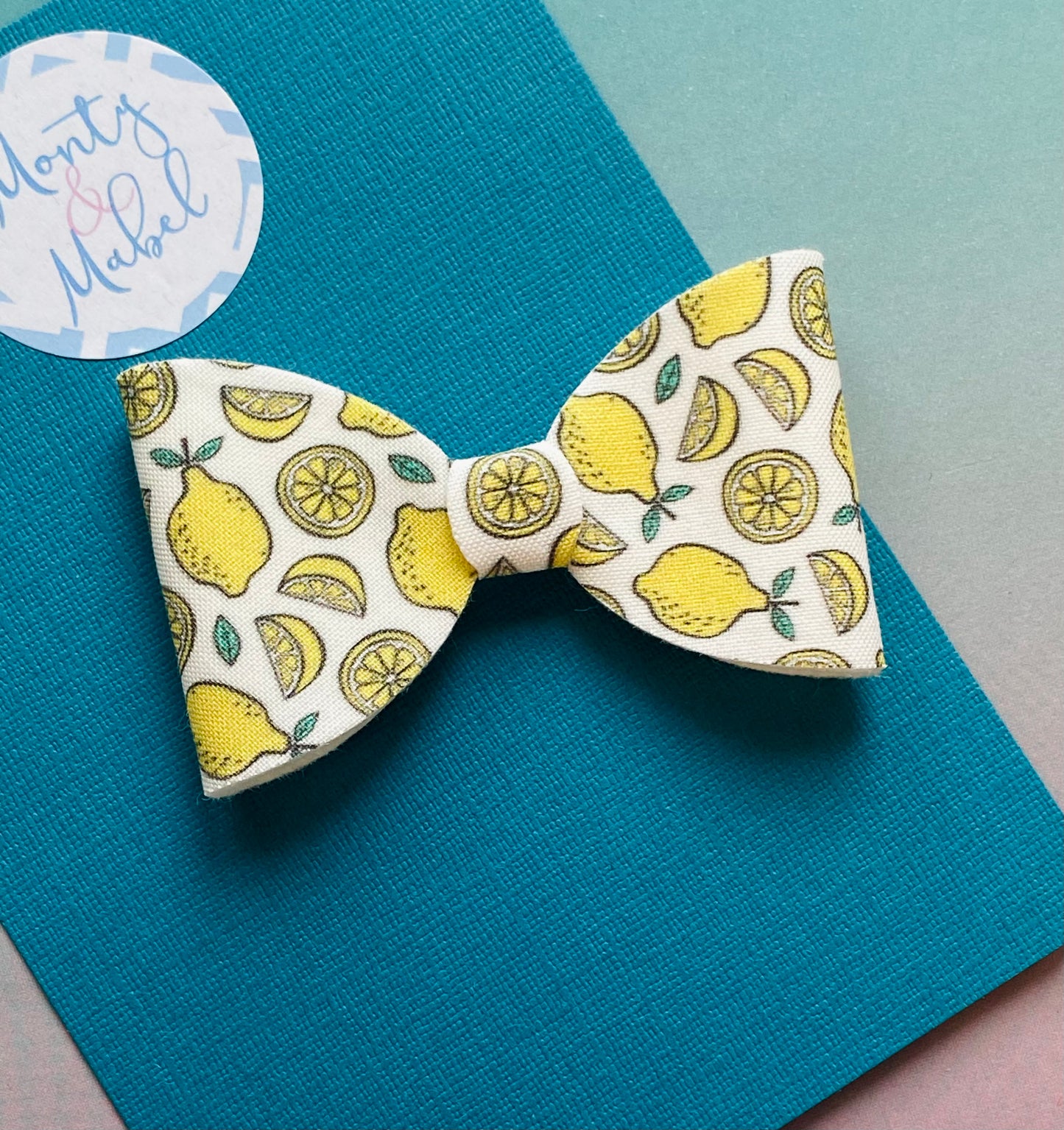 Sale: Luscious Lemons Small Classic Bow