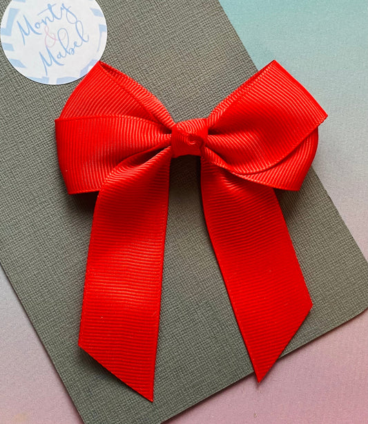Sale: Red Grosgrain Ribbon Bow