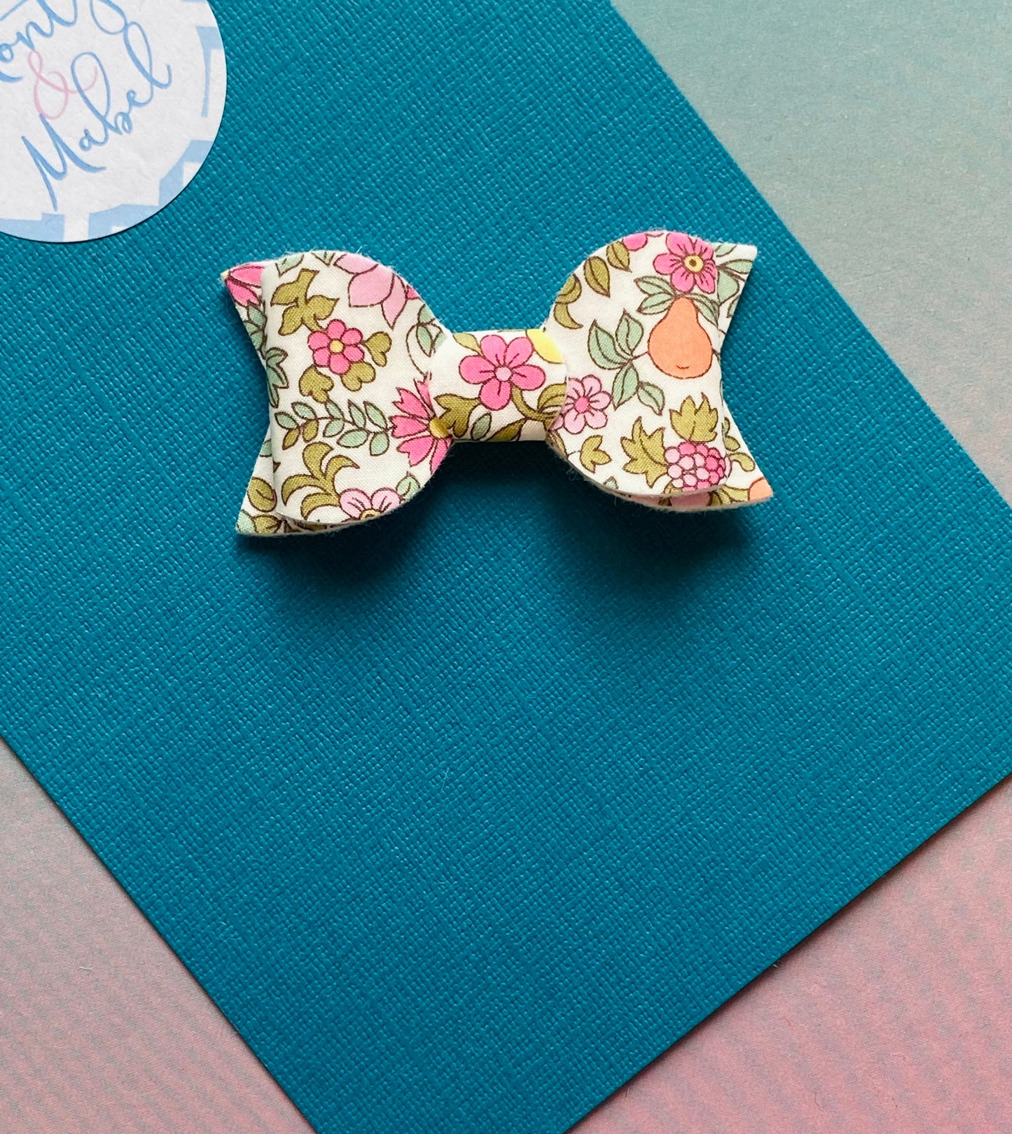 Sale: Liberty Floral Fruit Small Bow
