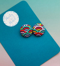 Sale: Layered Rainbows Small Bobbles (Pair)