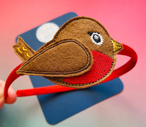 Sale: Embroidered Robin Headband