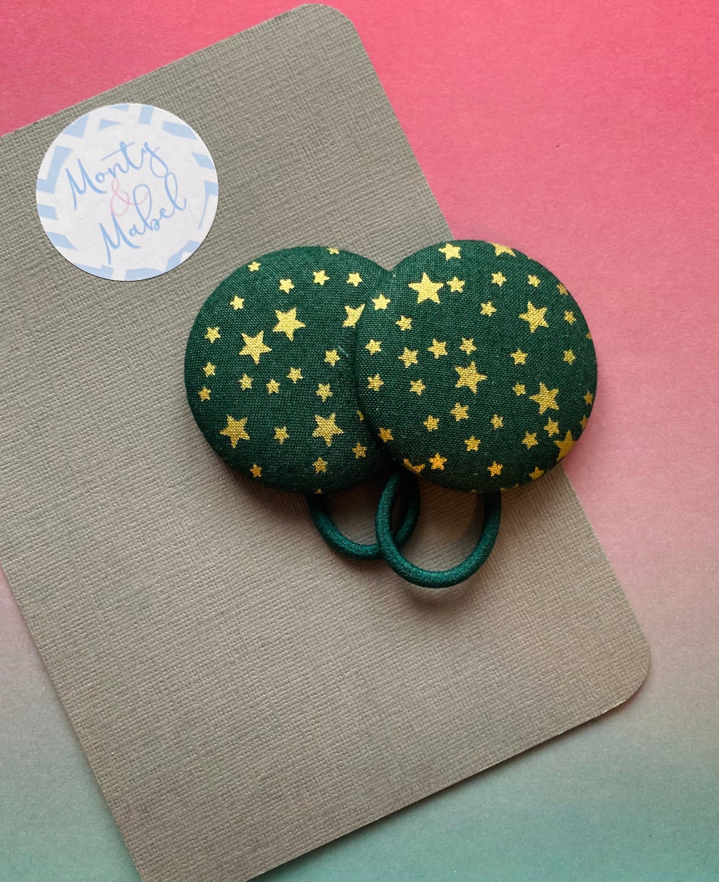 Gold Stars on Dark Green