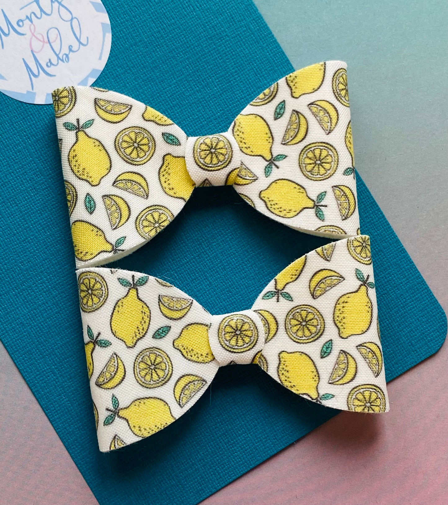 Sale: Luscious Lemons Small Classic Bow