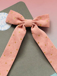 Dusky Pink Cord Bow