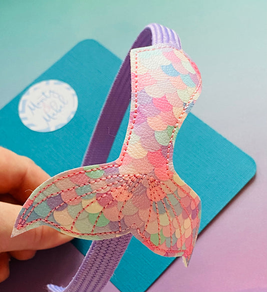 *SECONDS* Sale: Embroidered Mermaid Tail Headband
