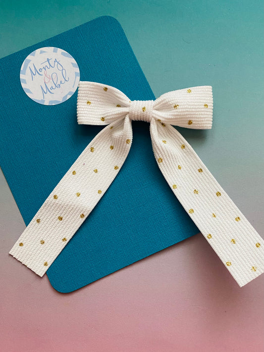 Sale: White Cord Bow