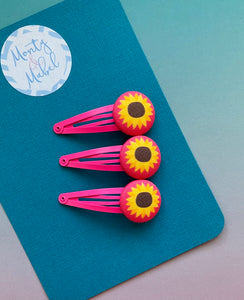 Sale: Hot Pink Sunflower Standard Clip (Single)