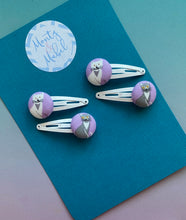 Sale: Purple Cats Tiny Clips (Pair)