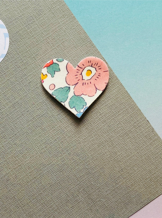 Sale: Liberty Floral Heart Fringe Clip  (Single)