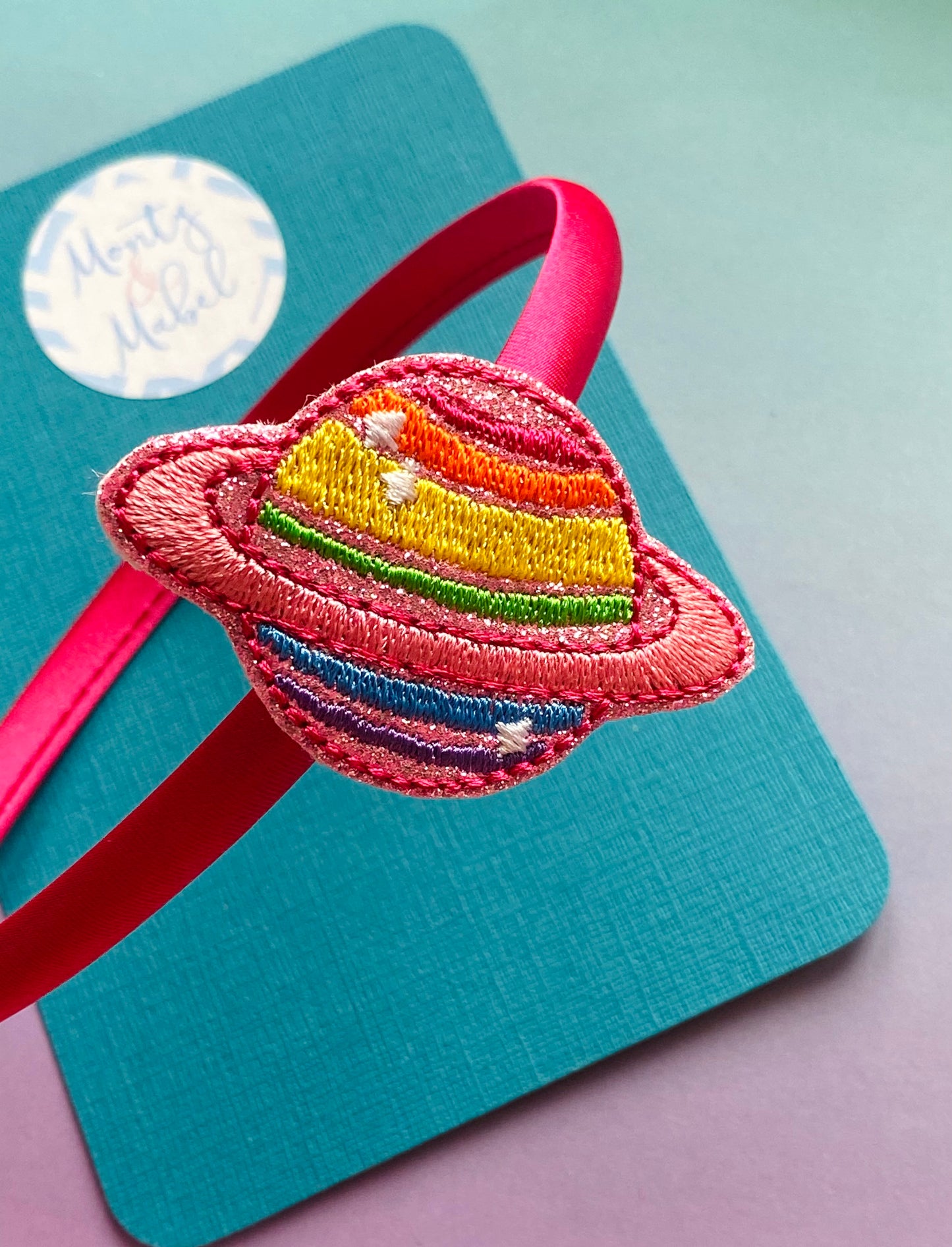 Rainbow Saturn Feltie
