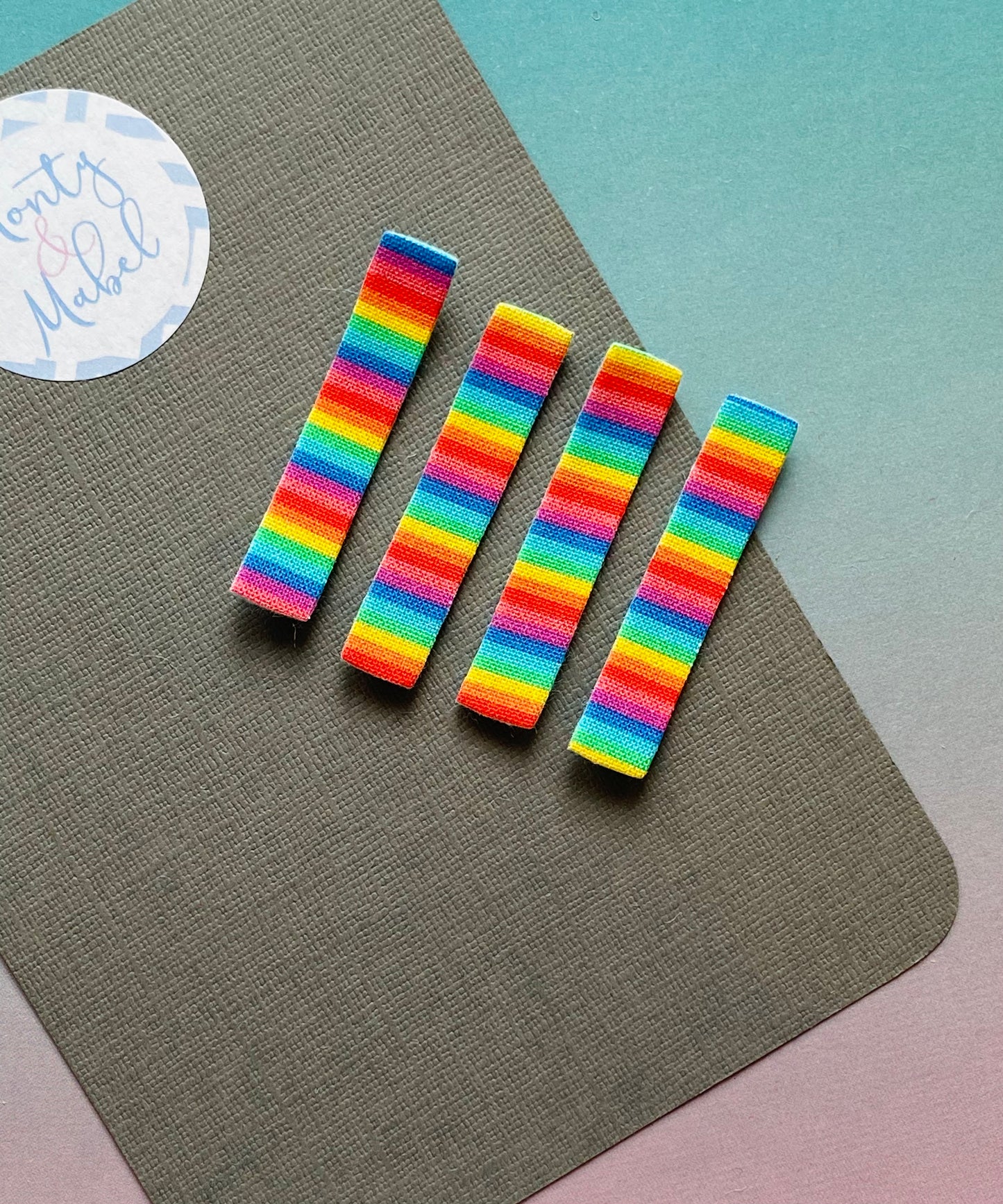 Sale: Rainbow Stripes Fringe Clip