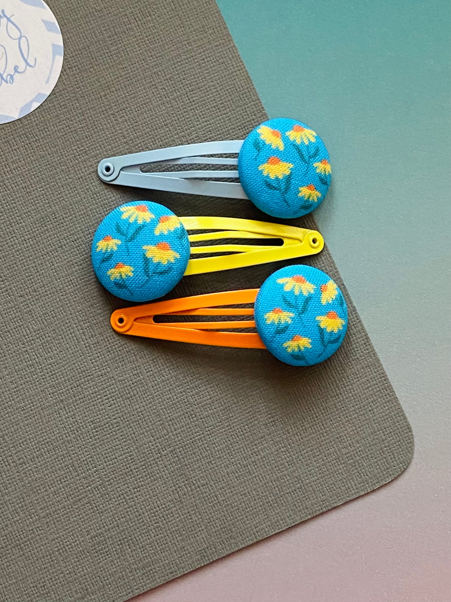 Yellow Flowers on Blue