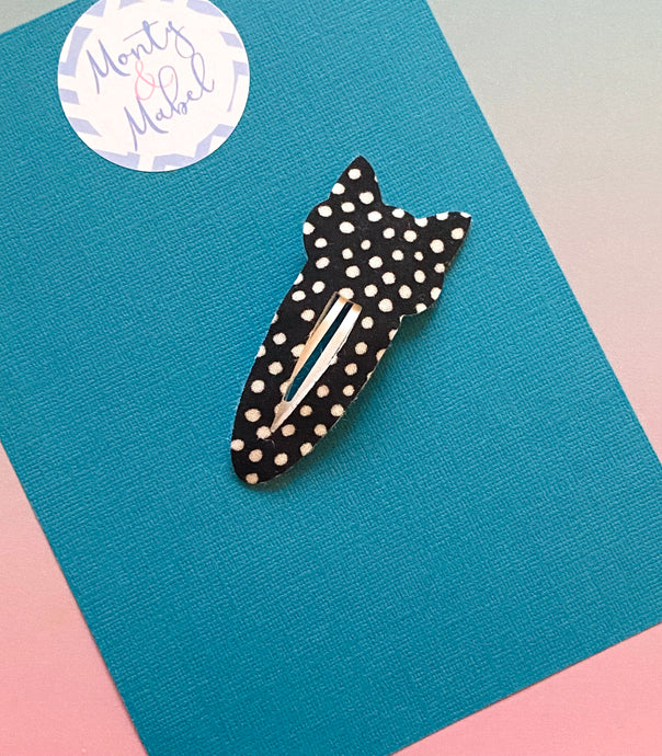 Polka Dot Cat Snap Clip