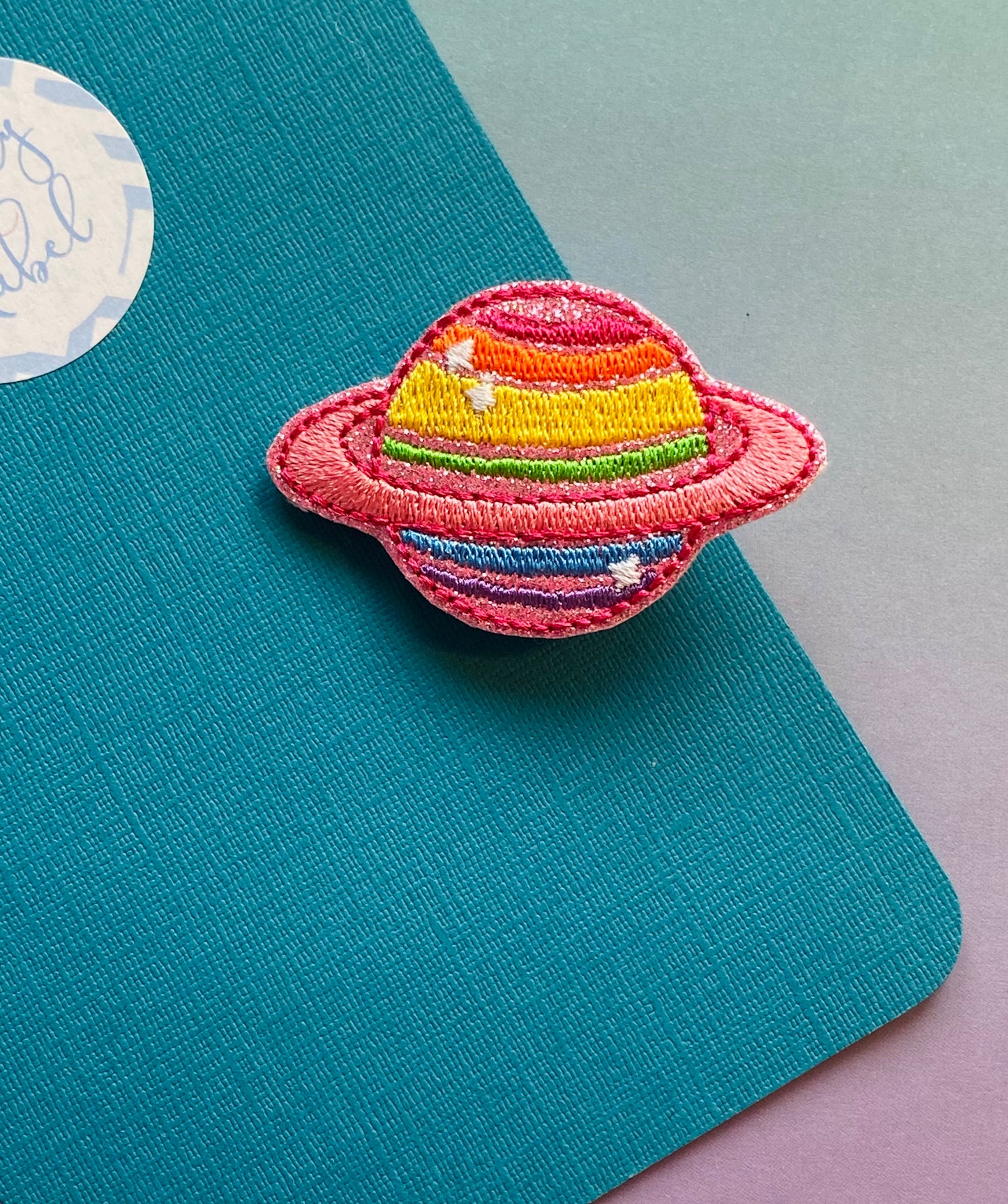Rainbow Saturn Feltie