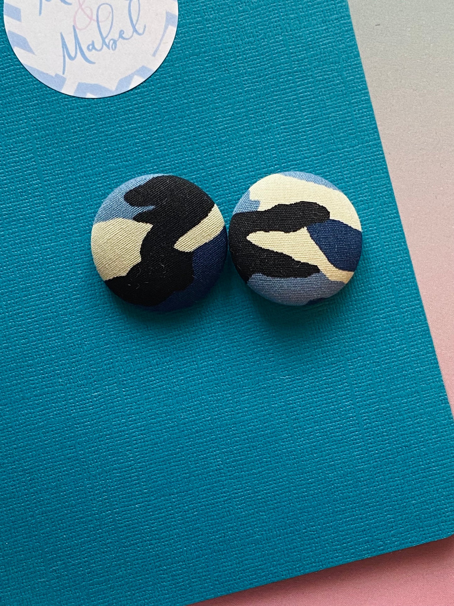 Sale: Blue Camo Small Bobbles (Pair)