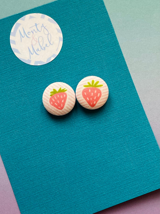 Sale: Pink Strawberry Tiny Bobbles (Pair)