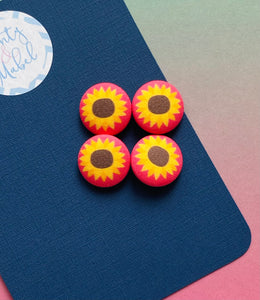 Sale: Sunflowers Tiny Bobbles (Pair)