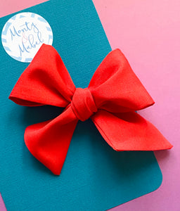 Red Cotton Sewn Bow