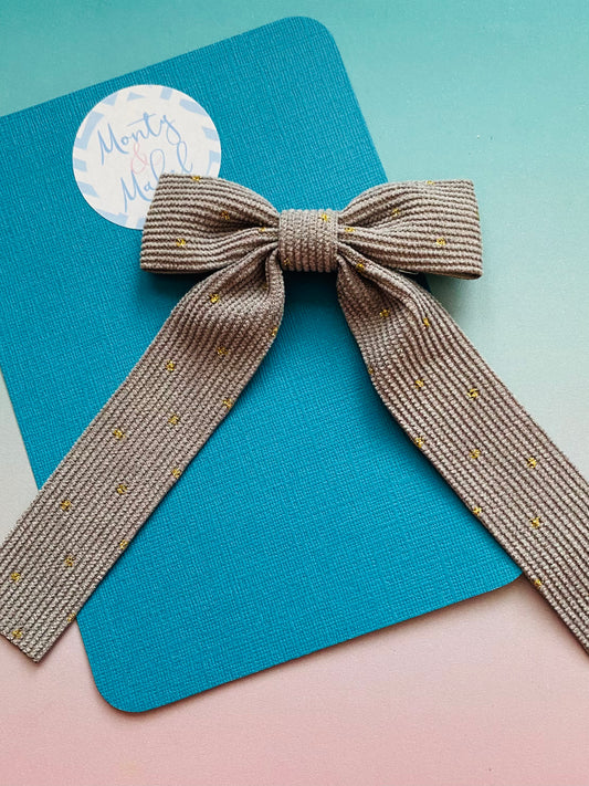 Sale: Grey Cord Bow