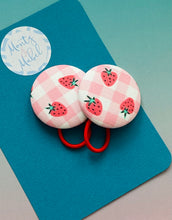 Strawberries on Pale Pink Gingham