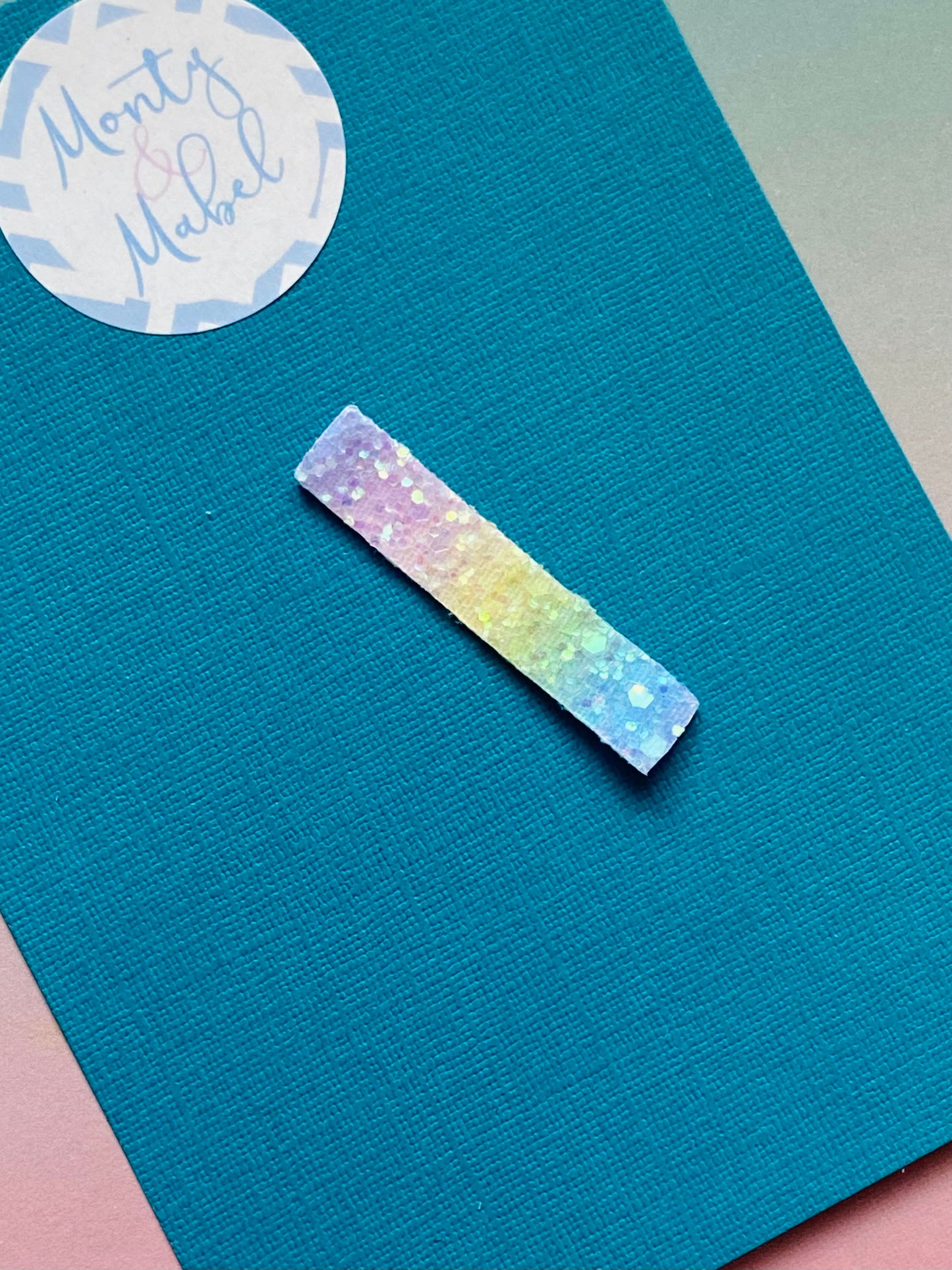 Sale: Rainbow Ombre Glitter Fringe Clip