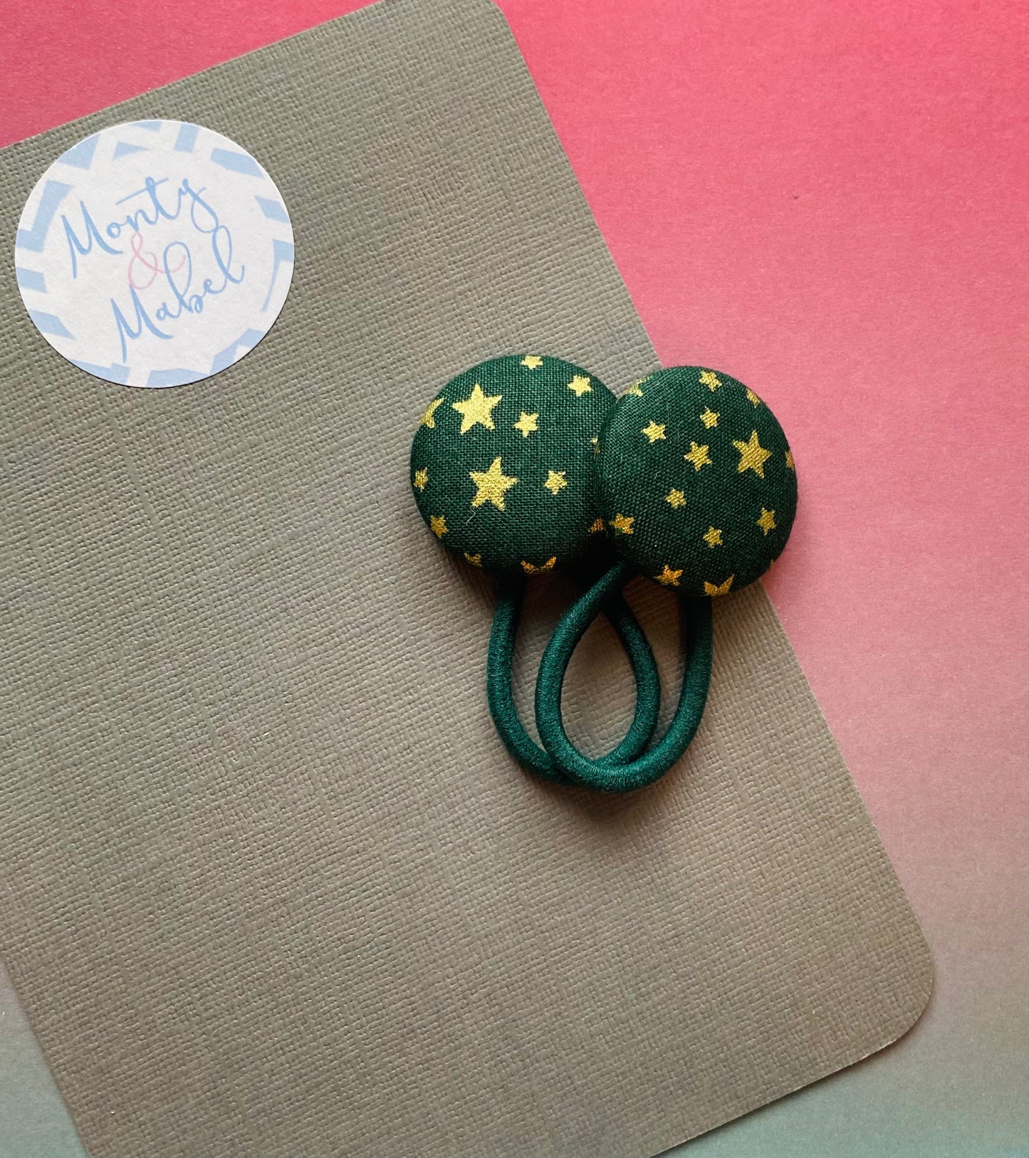 Gold Stars on Dark Green