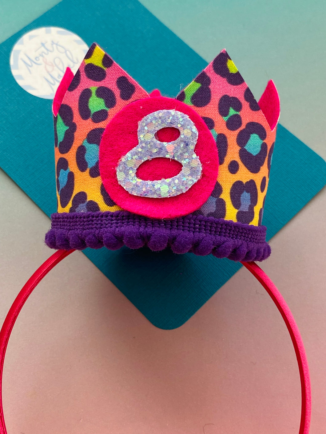 Sale: Age 8 Animal Print Crown on Headband