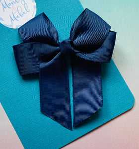 *SECONDS* Sale: Navy Grosgrain Ribbon Bow