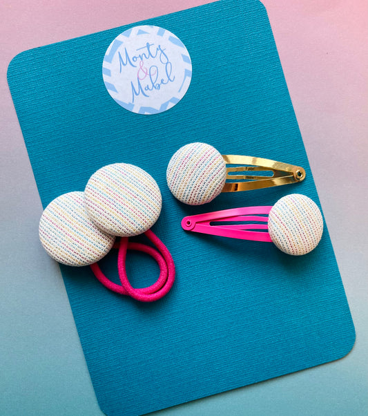 Metallic Rainbow & Gold Linen
