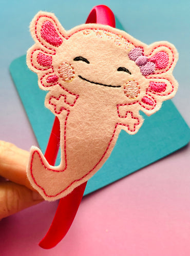 Embroidered Axolotl Slider