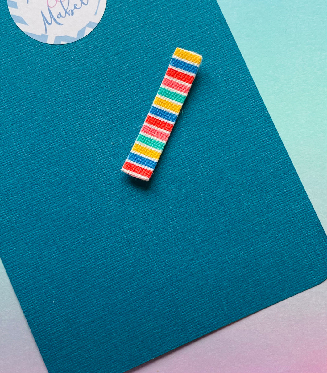 Sale: Colourful Stripes Plain Fringe Clip