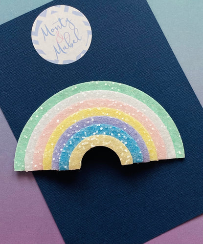 Sale: Large Pastel Glitter Rainbow