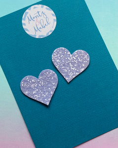 Sale: Lilac Glitter Heart Fringe Clip