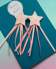 Sale: Pale Pink Long Ribbon Glitter Star Fringe Clip