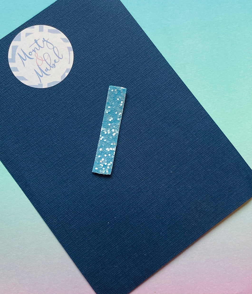 Sale: Pastel Blue Glitter Plain Fringe Clip