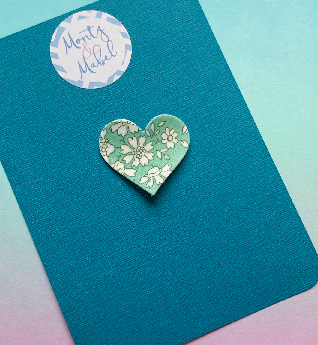 Sale: Liberty Floral Heart Fringe Clip