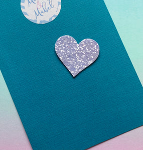 Sale: Lilac Glitter Heart Fringe Clip